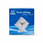 Foldable Travel Alarm Clock (BE Model) – Compact Portable Quartz Analog Clock with Night Light, Battery Included