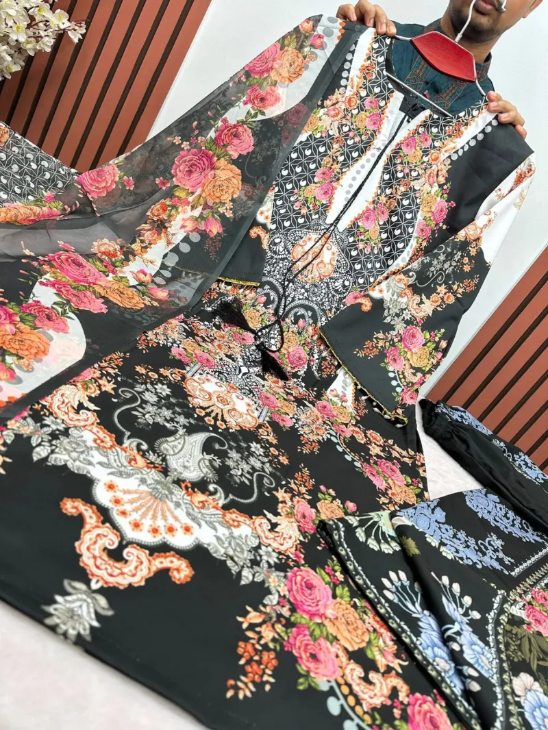 Digital Print Three Piece Set for Women, M, L and XL, 3 Colours