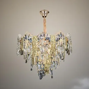 Qulik Modern Luxury Crystal Chandelier Pendent French Clear 12 Led Light (QL-55173-600)
