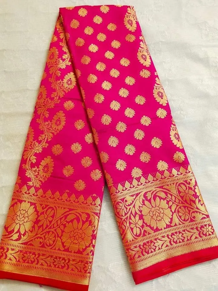 Full Body Zari Work Katan Silk Saree in 6 Colours