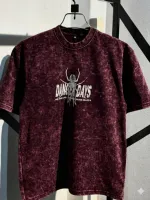 Men's Acid Wash Drop Shoulder T-Shirt, Pure Cotton 250 GSM