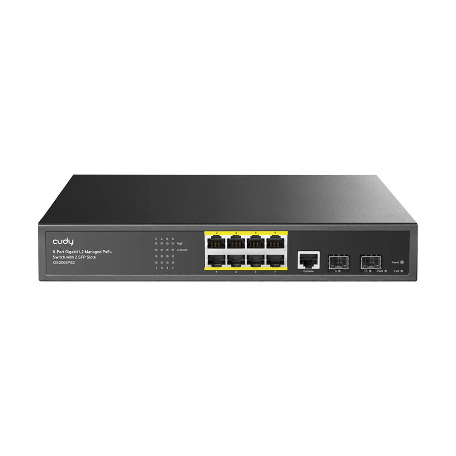 Cudy GS2008PS2 10 Port Gigabit PoE+ L2 Managed Switch with 2 SFP