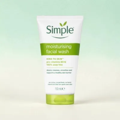 Simple Kind to Skin 100% Soap Free Moisturising Face Wash 150ml (Poland)