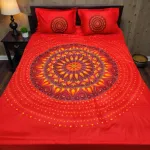 Panel Cotton Bedsheet 8 x 7 Feet with Stitched Pillow Covers