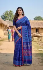 Women's Boutique Silk Saree with Screen Print and Tassels