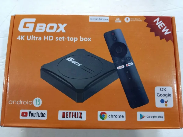 G Box Android Box wifi tv box with BT Voice Remote Control