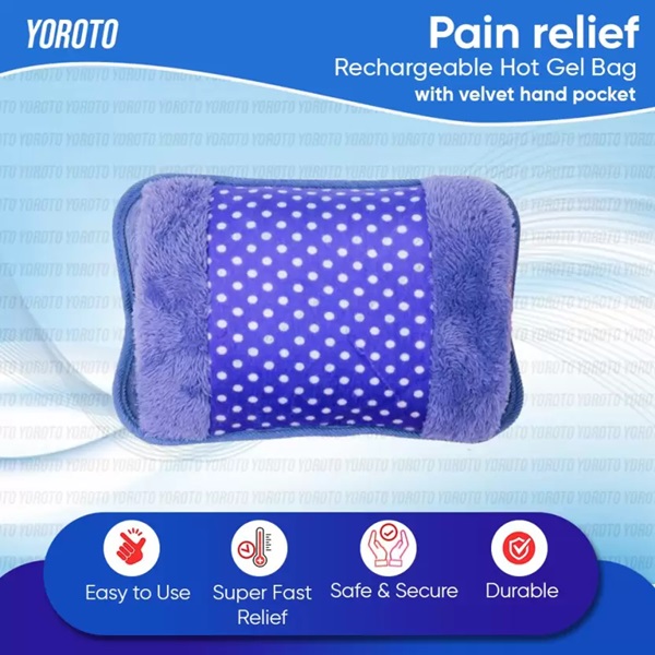 Electric Hot Water Bag Pain Remover - Multicolour - Hot Water Bag