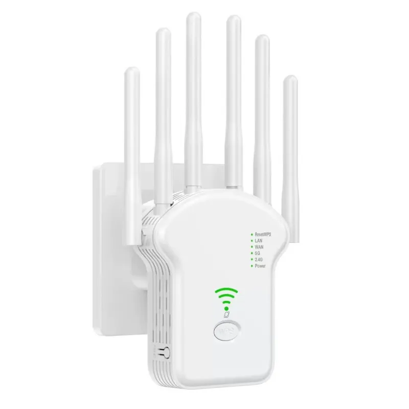 1200Mbps Dual-Band WiFi Router & Extender with 6 Antennas