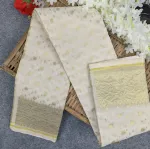Premium Half Silk Jamdani Saree Combo Set - OFF-White