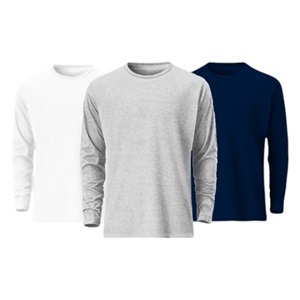 3 pcs Full Sleeve Solid T-Shirt Combo