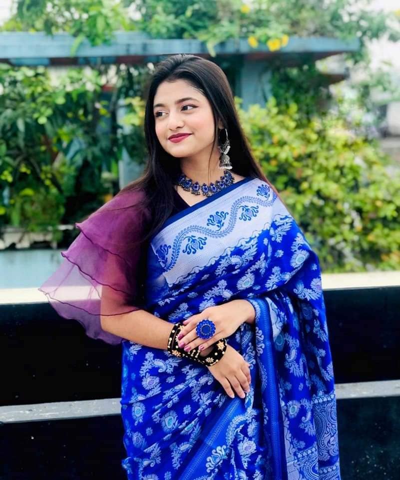 Soft Silk Katan Party Saree with Zari Weaving, 6 Colours