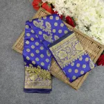 Premium Silk Katan Saree Combo Set - Blue