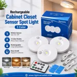 Rechargeable Cabinet Closet Sensor Spot Light 3 Piece Set