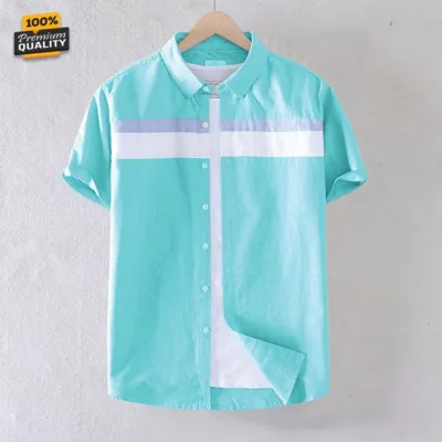 Men's Half Sleeve Oxford Cotton Shirt, Sizes M to XXL