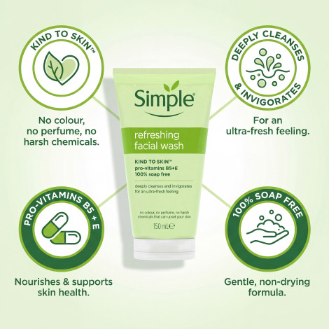 Simple Refreshing Facial Wash 150ml (Poland)