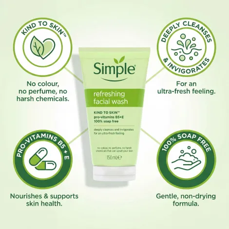 Simple Refreshing Facial Wash 150ml (Poland)