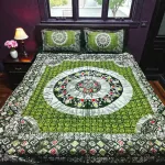 Panel Cotton Bed Sheet and Pillow Cover Set, 2 Colours