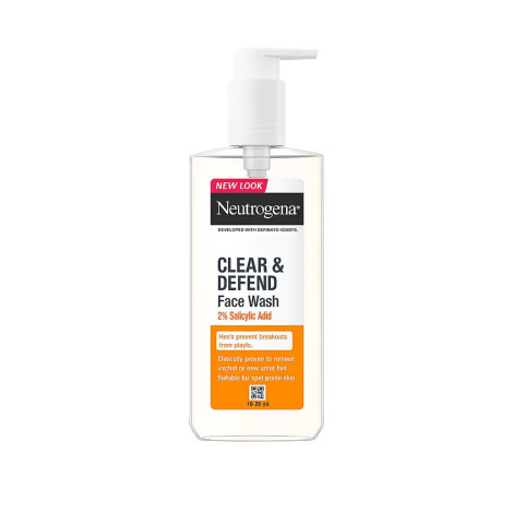 Neutrogena Clear & Defend 2% Salicylic Acid Face Wash 200ml (Greece)