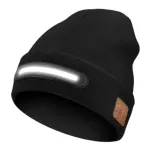 M1-BTD3 Rechargeable LED Light Beanie Hat – 1200lm Super Bright Headlamp Cap with Bluetooth 5.4 Wireless Music Headset & 3 Lighting Modes