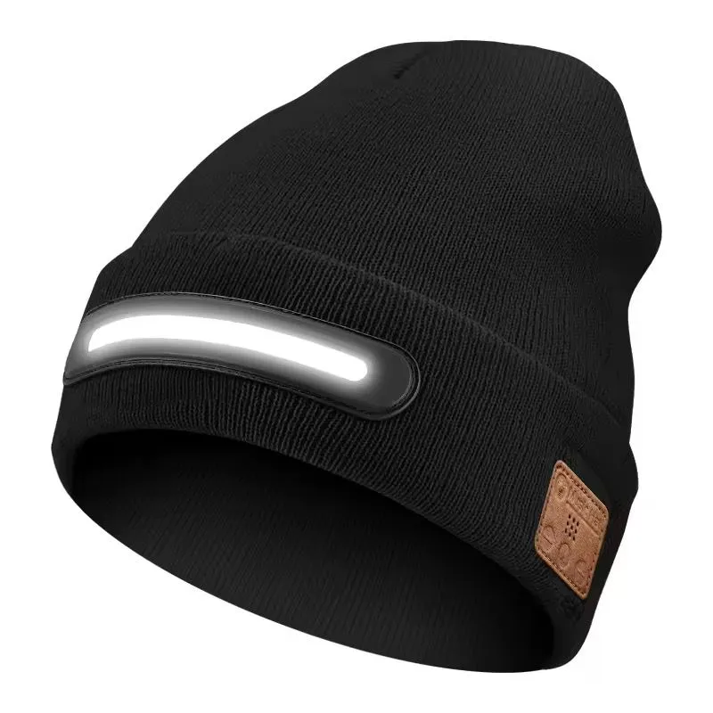 M1-BTD3 Rechargeable LED Light Beanie Hat – 1200lm Super Bright Headlamp Cap with Bluetooth 5.4 Wireless Music Headset & 3 Lighting Modes