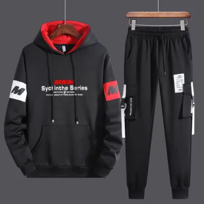CVC Hoodie and Suede Cloth Trouser Combo Set, Sizes M to XL