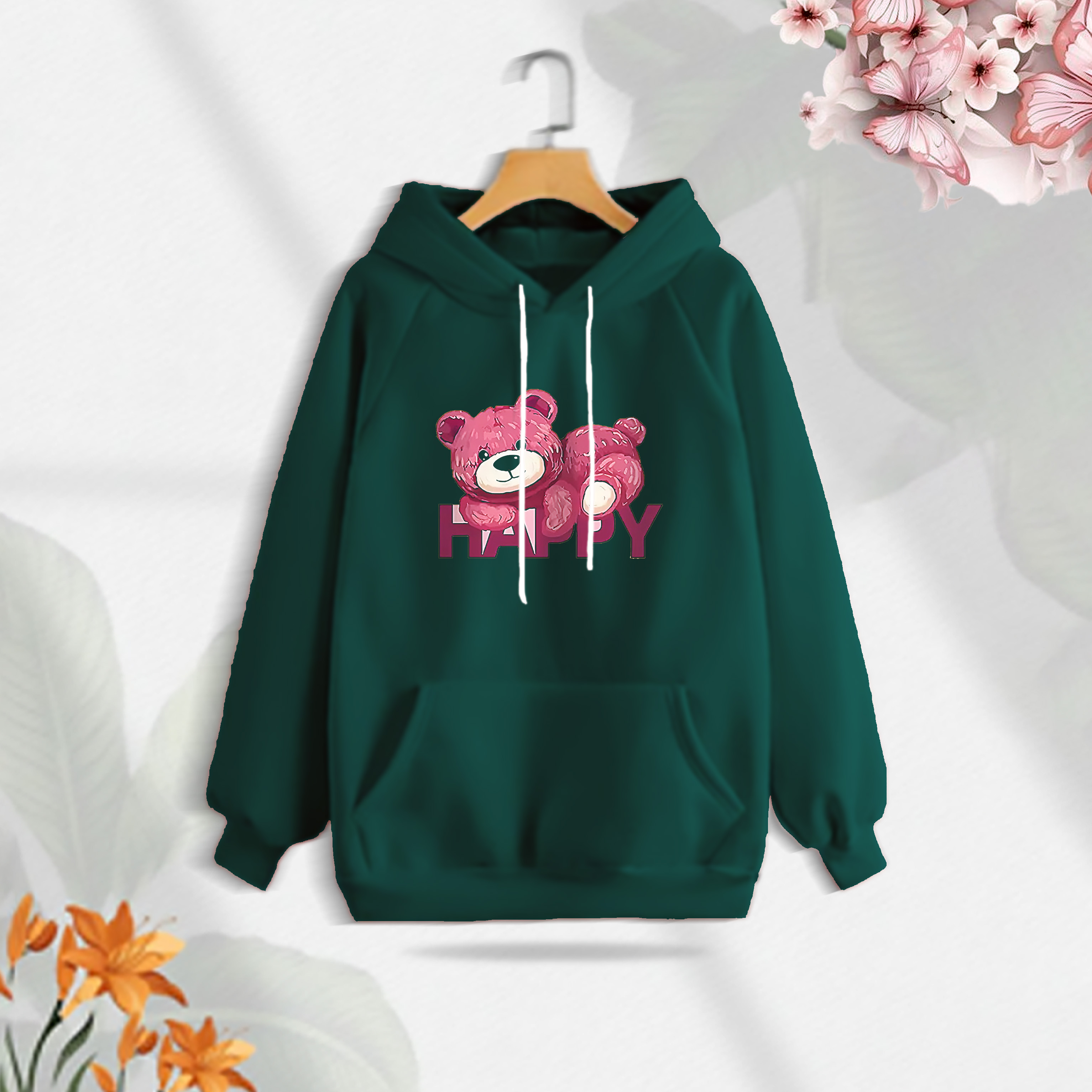 Premium Comfortable (Happy) Ladies winter hoodie