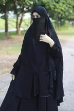 Albina Hijab with Niqab, Front 45 and Back 50 Inch