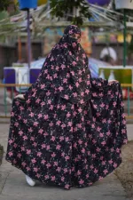 Women's Long Namaji Khimar with Alex Print, Free Size