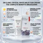3W Clinic Crystal White Milky Sun Cream SPF50 50ml (Korea)