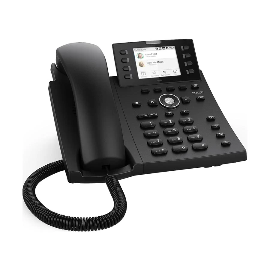 Snom D335 12-SIP PoE Desk IP Phone Set Black without Adapter