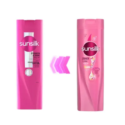 Sunsilk Strength & Shine Ceramide Gloss 2% Complex Shampoo 400ml (Saudi Arabia)