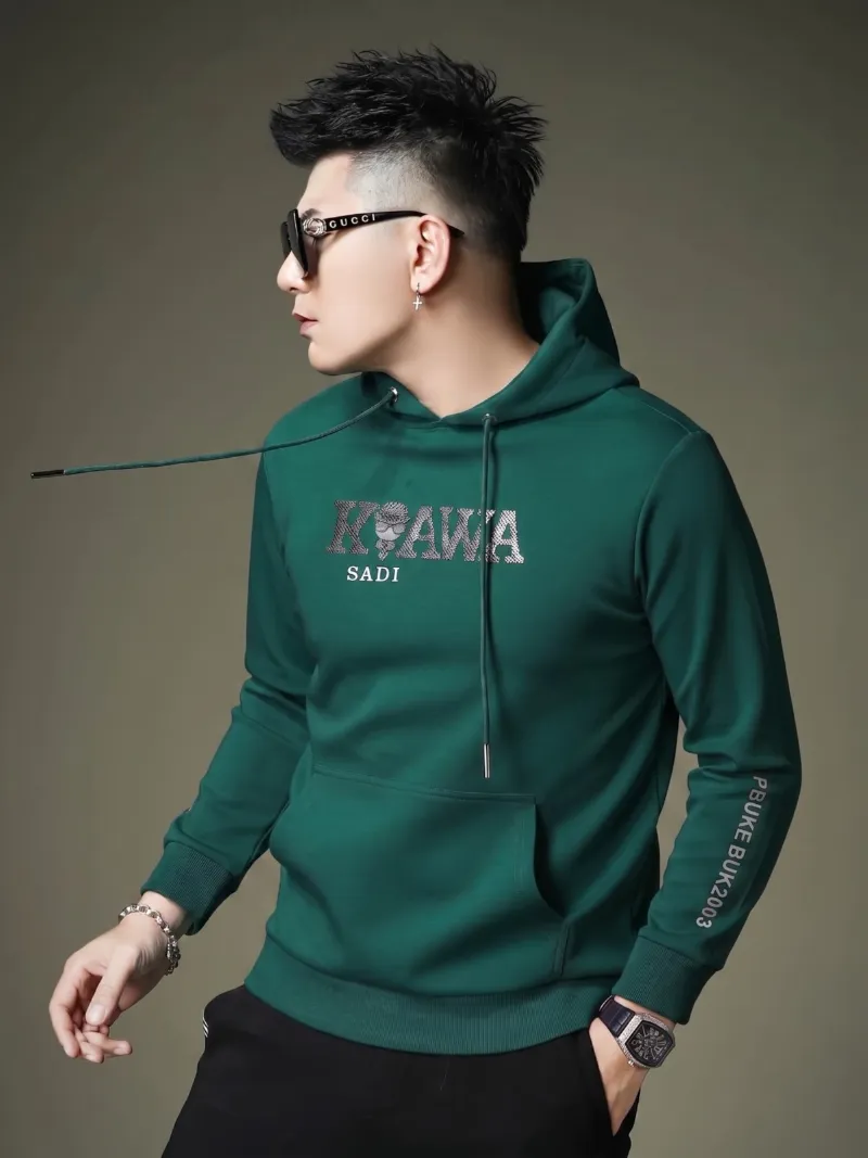 Unisex Semi Baggy Brushed Cotton Hoodie, DTF Print, 5 Colours