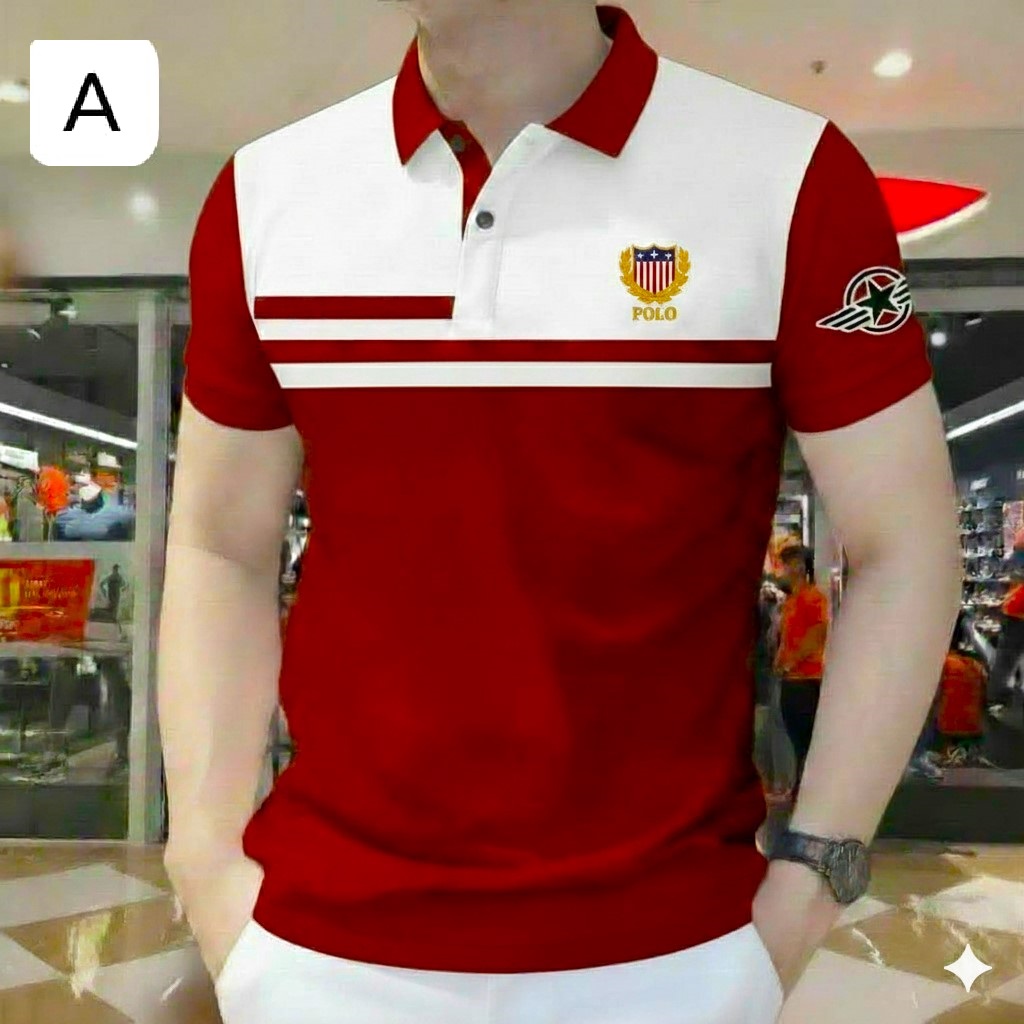 Men's Casual Pique Polo Shirt, Chest 38 to 43 Inch, 6 Colours