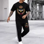 Men's Pure Cotton T-Shirt and Trouser Combo, 180 GSM Tee, 6 Colours