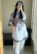 Micro Georgette Digital Print Readymade Two Piece, L to XXL