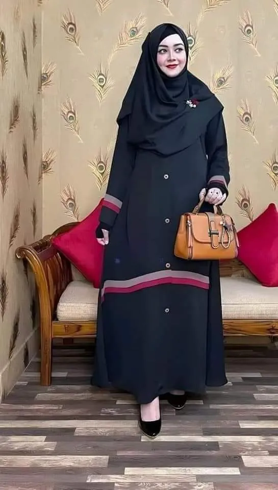 Rongdhuno Cherry Fabric Borka without Hijab, Body 36 to 46