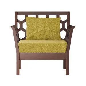Regal Wooden Single Sofa-Noor SSC-316-3-1-20(FABRIC-SF-2120)