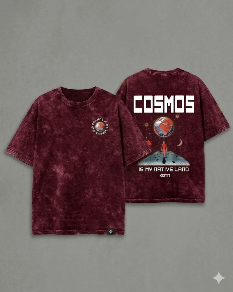 Men's Acid Wash Drop Shoulder Tee, 250 GSM Pure Cotton, Sizes M to XL