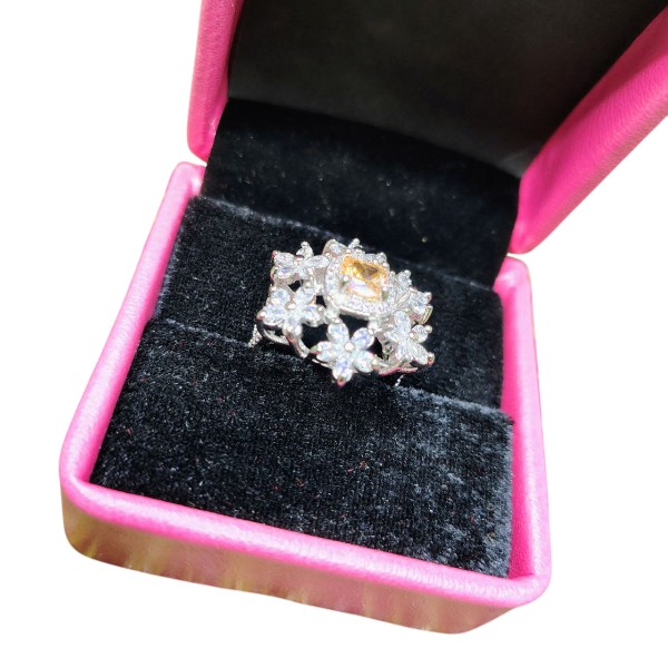 Imperial Violet Crystal Statement Ring