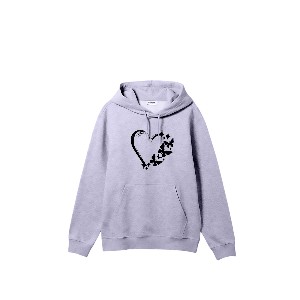 Premium Comfortable (Love Butterflies-Light Purple) Ladies winter hoodie