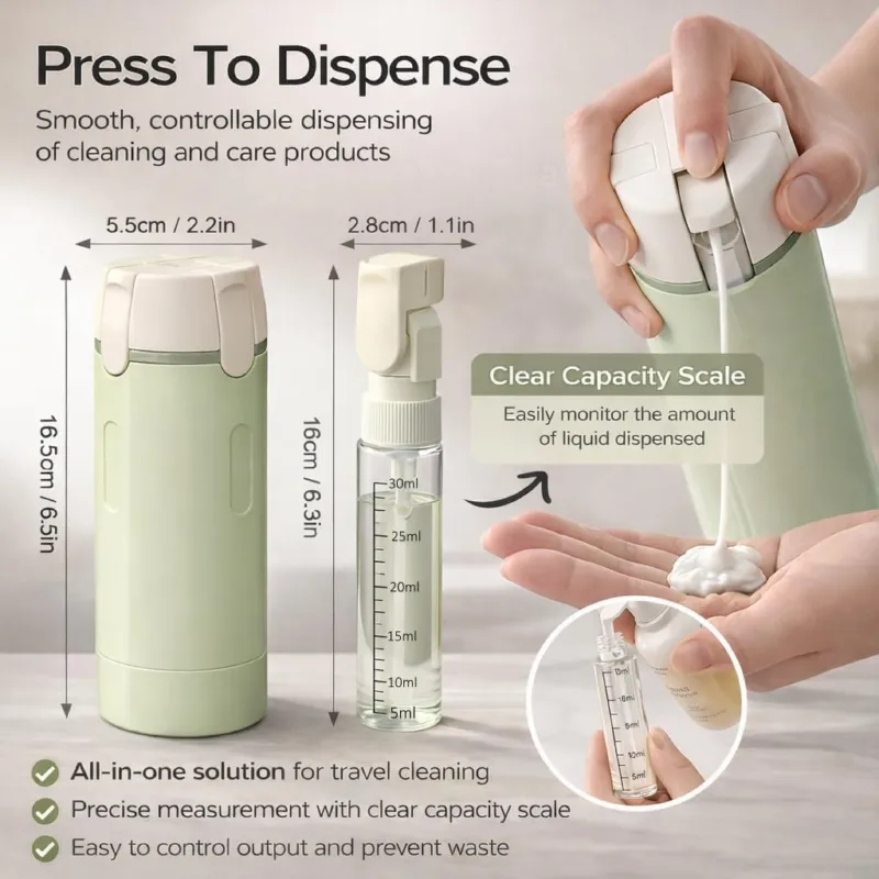 4-in-1 Travel Dispenser Bottle Set