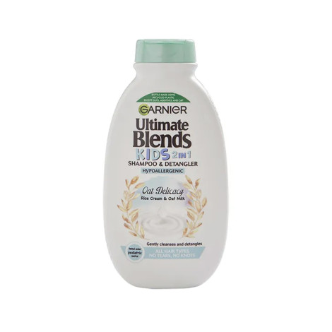 Garnier Ultimate Blends Kids 2 In 1 Shampoo & Detangler With Rice Cream & Oat Milk 250ml (Poland)
