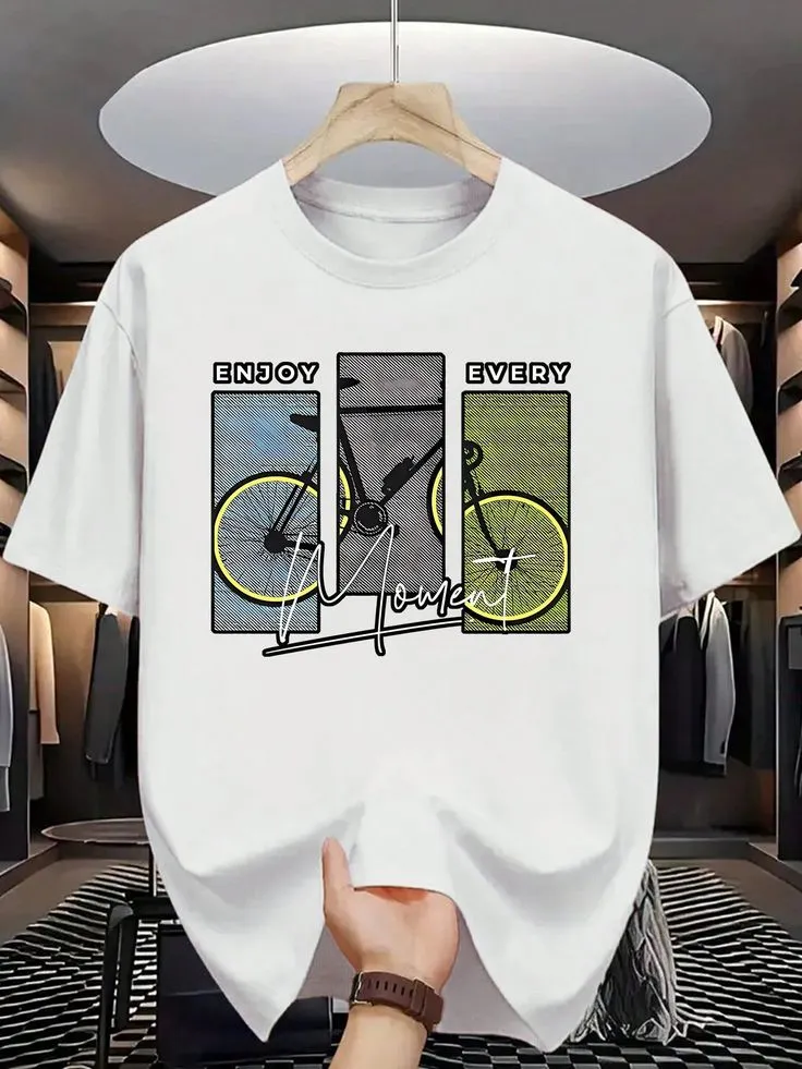 Drop Shoulder T-Shirt, Single Jersey Pure Cotton, DTF Print, 6 Colours