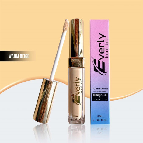 Everly Beauties Pure Matte Full Coverage Concealer & Corrector - Warm Beige (China)