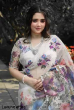 Chanderi Silk Floral Print Saree with Blouse Piece, 5 Colours