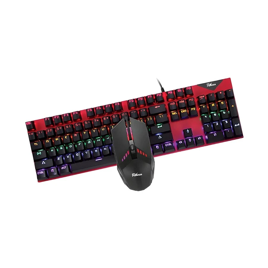 PC Power Flare Combo Blue Switch RGB Mechanical Keyboard & Mouse