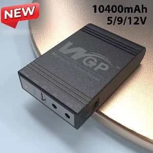New Version WGP mini UPS 10400mAh – 5/9/12V – With 1 Year Warranty – Black