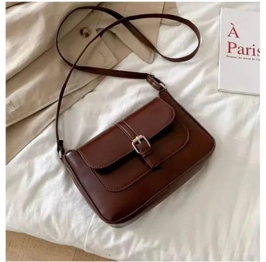 Women's PU Leather Square Crossbody Messenger Bag, 6 Colours