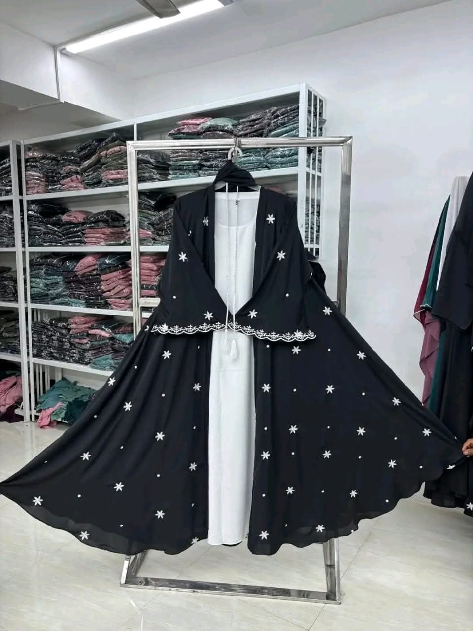 Star Koti Borka with Embroidery, Separate Inner and Koti