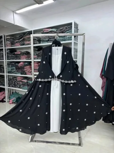 Star Koti Borka with Embroidery, Separate Inner and Koti